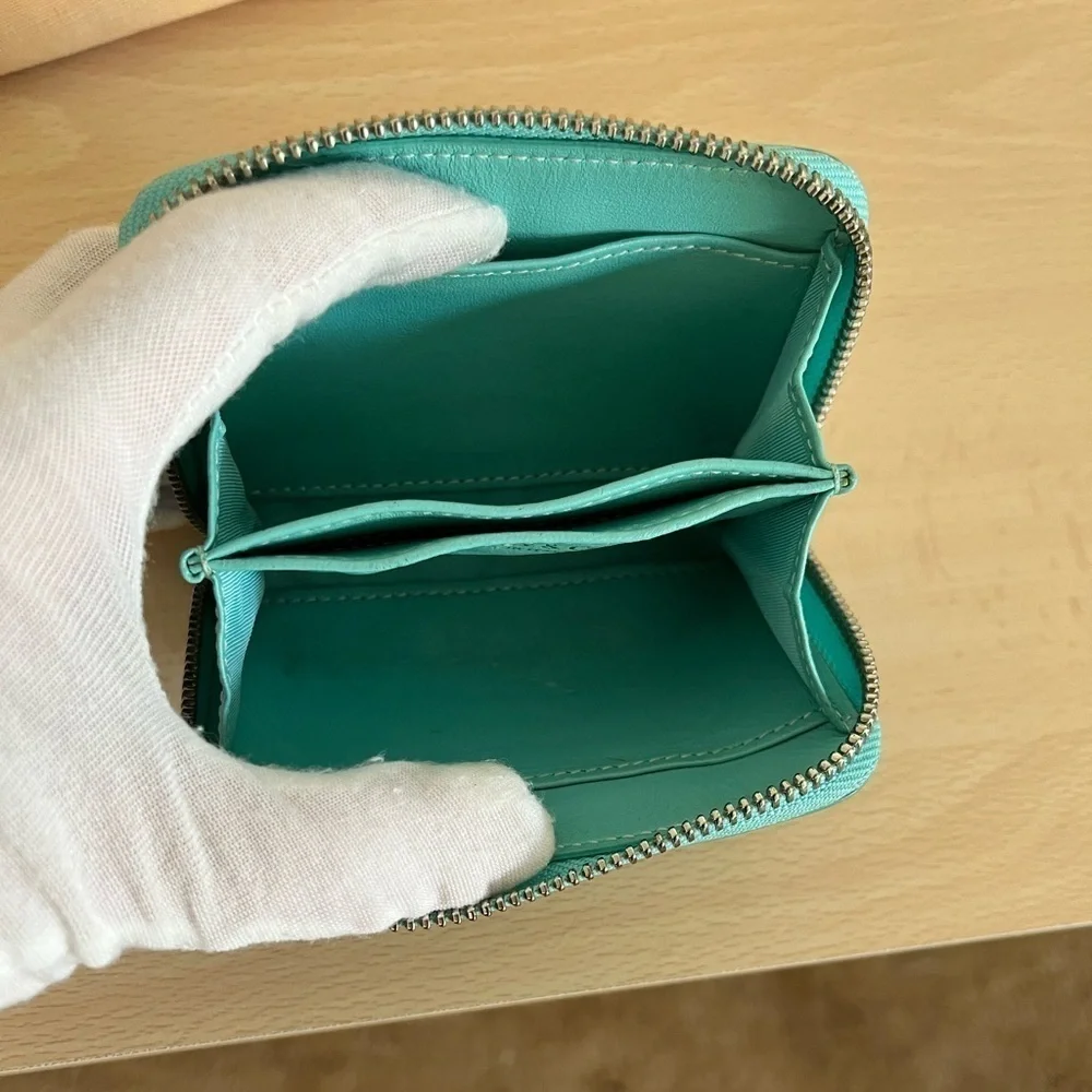 TIFFANY & Co. blue zip around wallet Italy